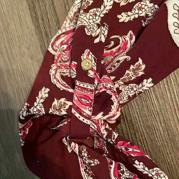 Croft & barrow women’s blouse size petite large, button down - Picture 3 of 5